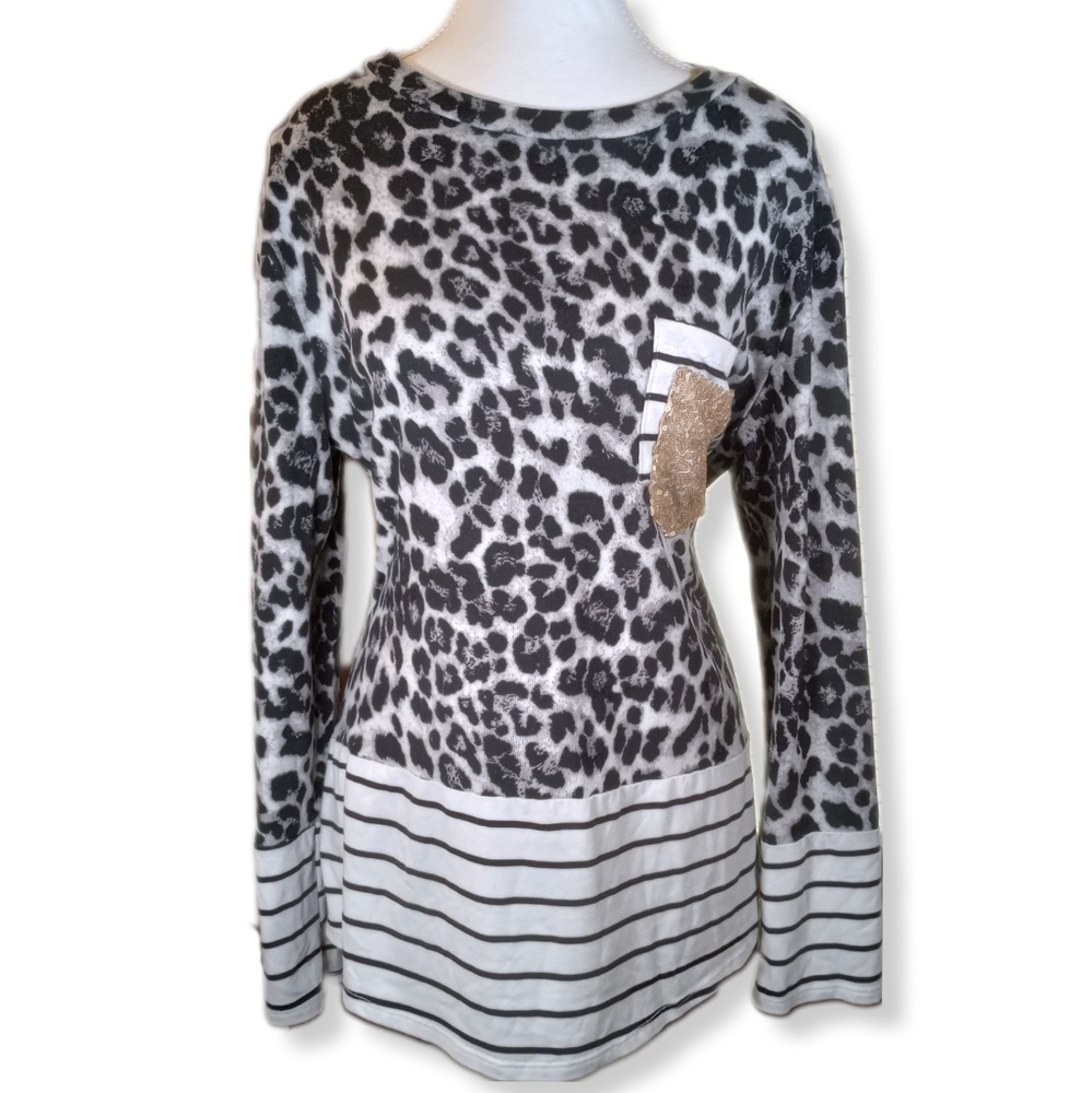 Cream & Sugar Long Sleeve Double Breast Pocket Shirt
